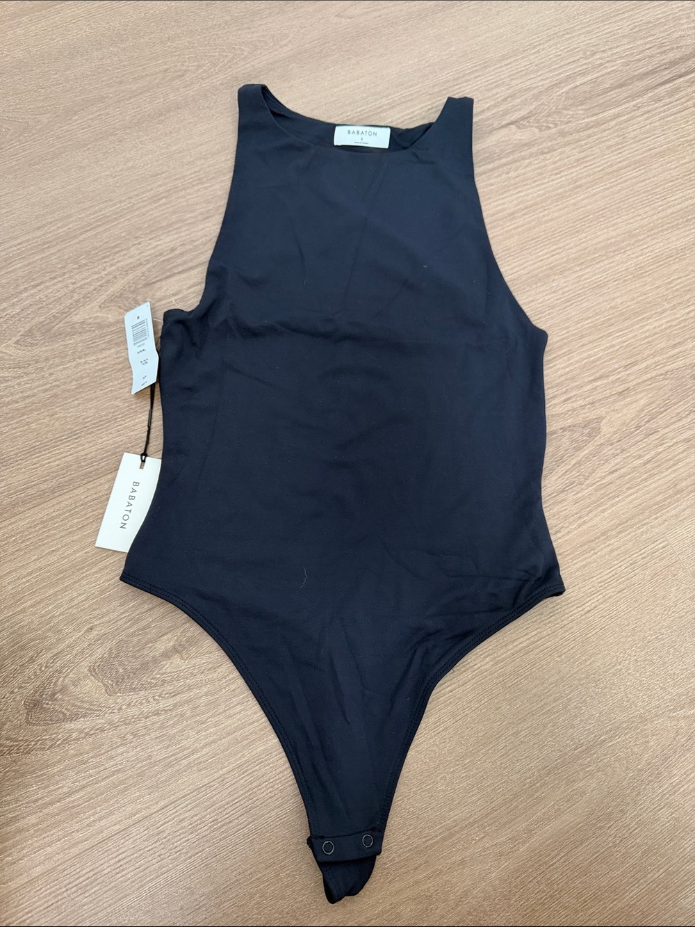 Aritzia Babaton Black High-Neck Bodysuit